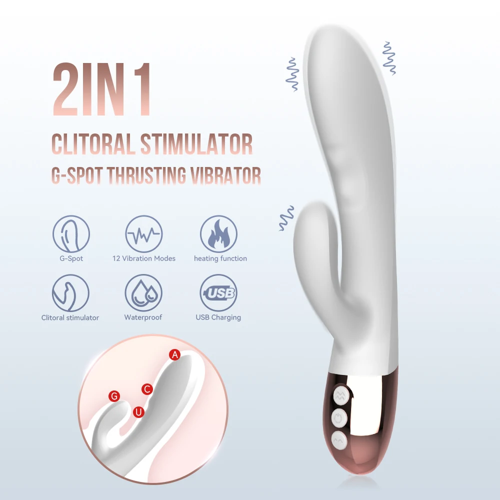 12-режимный вибратор с подогревом для женщин мощные вибраторы точки G массажер