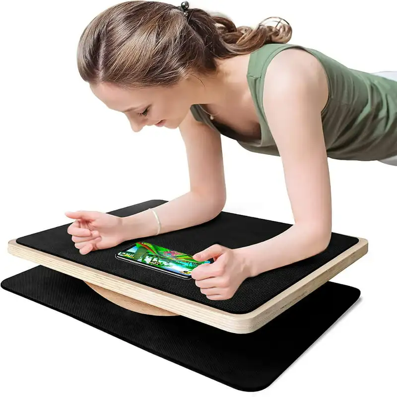 

Professional Rocker Balance Board for Physical Therapy - 17.5” Rocker Board, Rocker Wooden Balance Board for Standing Desk & R