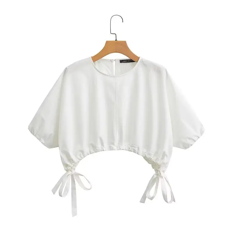 

2023 03 Новинка весна лето Женская Сексуальная рубашка из полиэстера брендовая Блузка Верхняя одежда