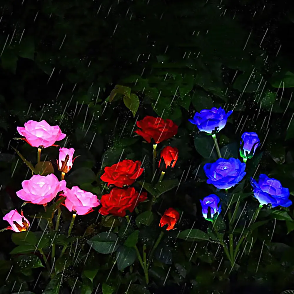 

Led Solar Simulation Rose Flower Light Home Decorative Flower Lights Garden Decoration Lawn Lamp Waterproof Landscape Rose Light