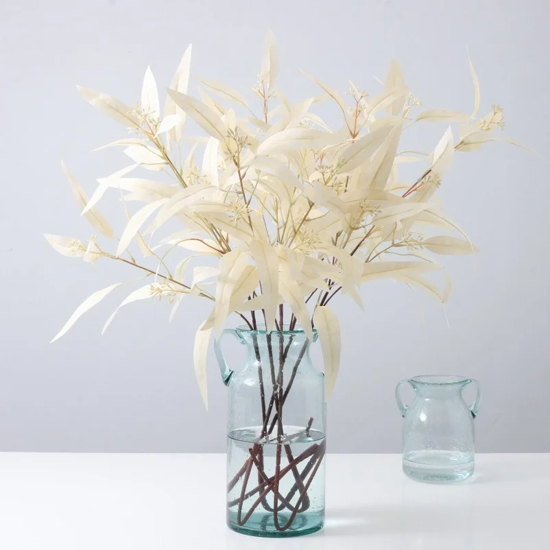 

86CM Artificial Plant Leaf Branch Home Decoration Wedding Arrangement Fake Flowers Simulation Living Room Decor Home Decore