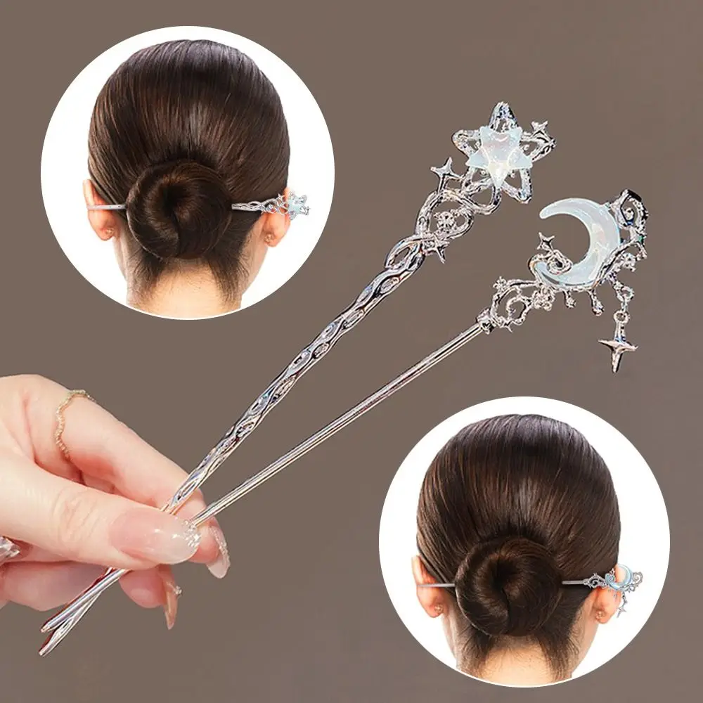Модная китайская заколка для волос с лунным светом и камнем древний стиль сделай