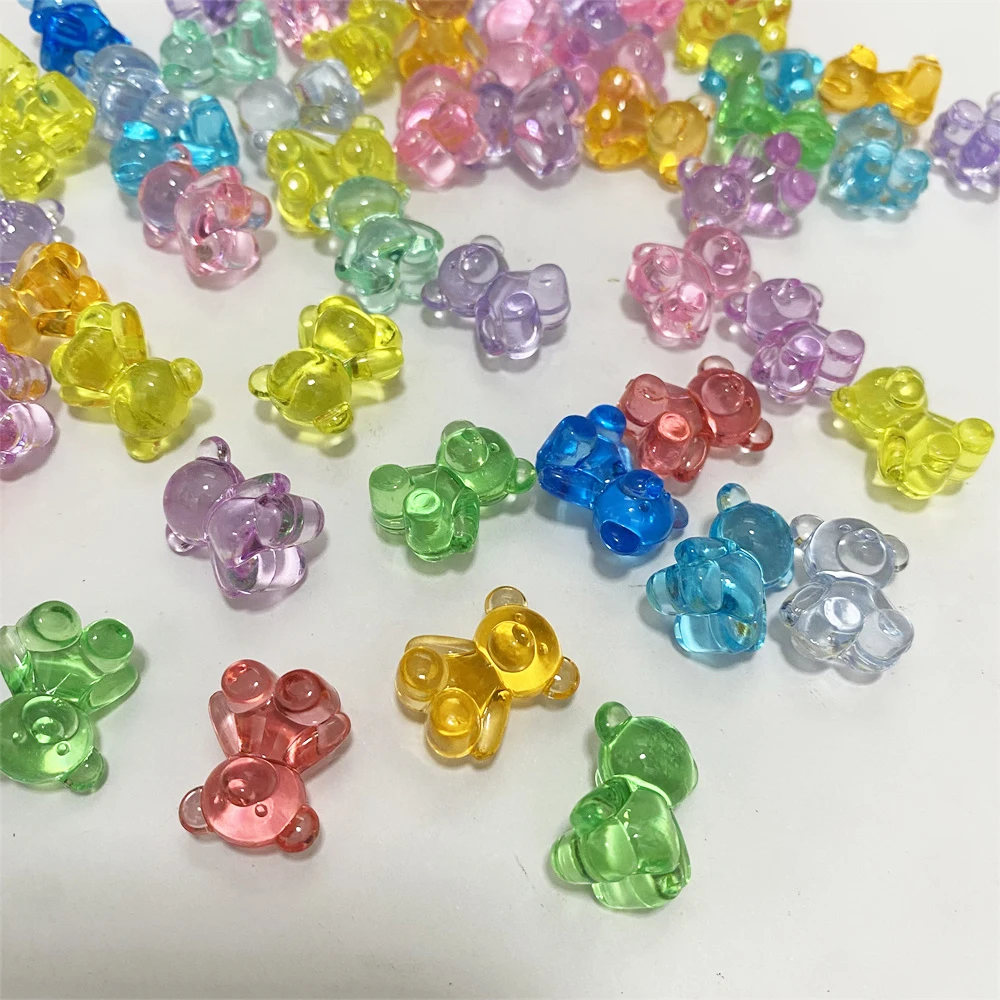 Акриловые прозрачные мини-игрушки в форме медведя 10/20/50 шт