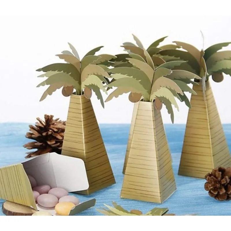 Chocolate And Sweet Packing Hawaiian Tropical Wedding Birthday Party Gift Boxes