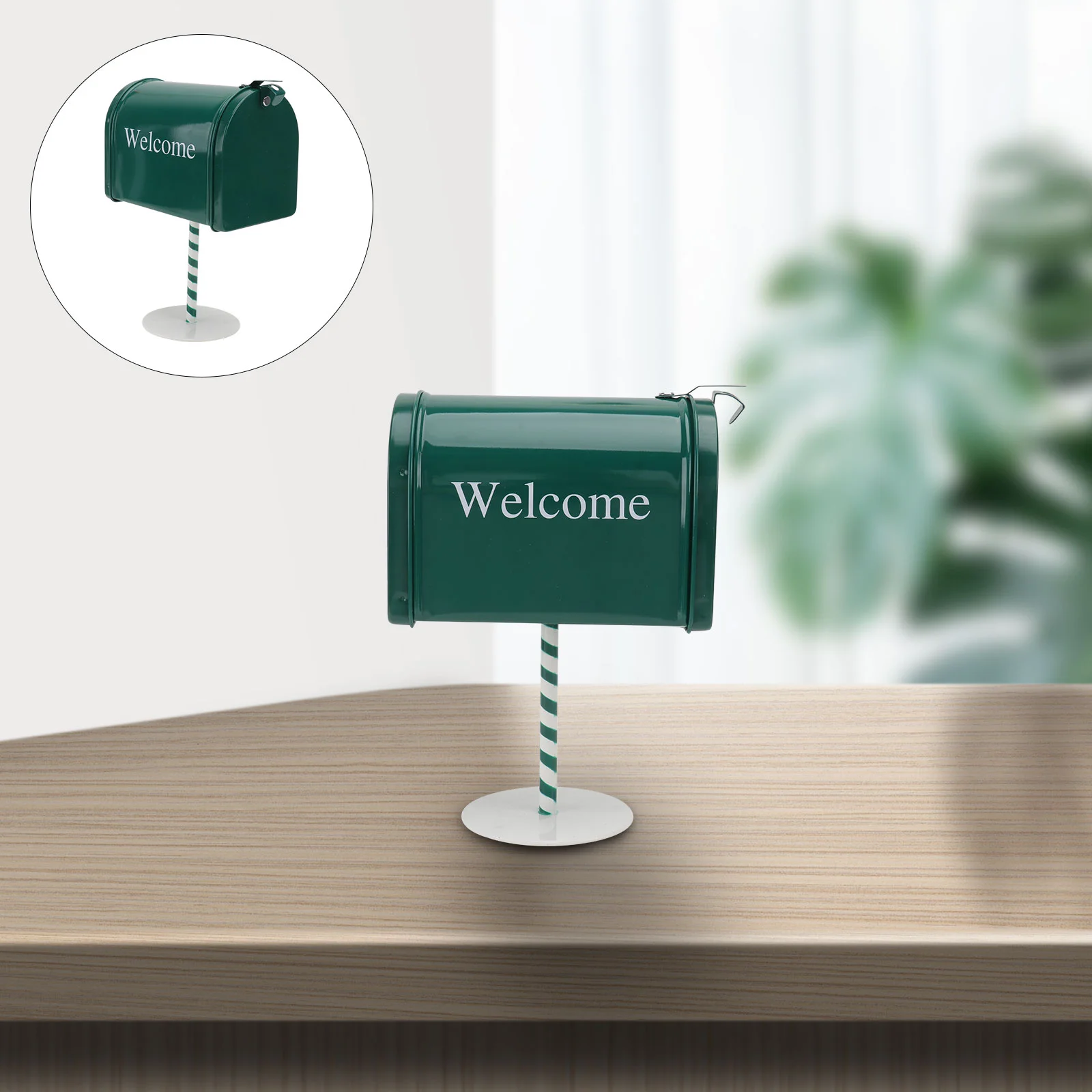 

Mailbox Box Mail Metal Desktop Letter Post Vintage Decor Iron Holder Cast Newspaper Drop Mini Organizer Countertop Manager Boxes