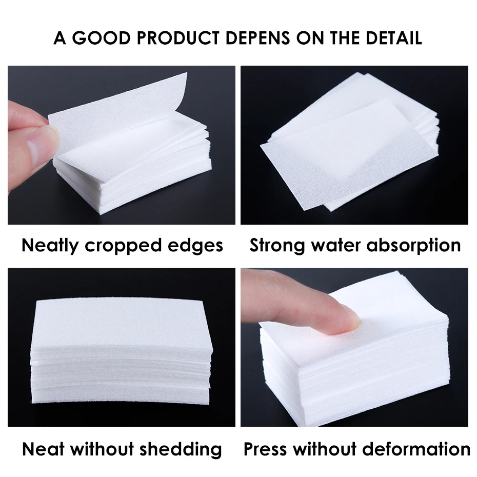 Лак для ногтей без ворса салфетки хлопковые удаления Очиститель мягкие