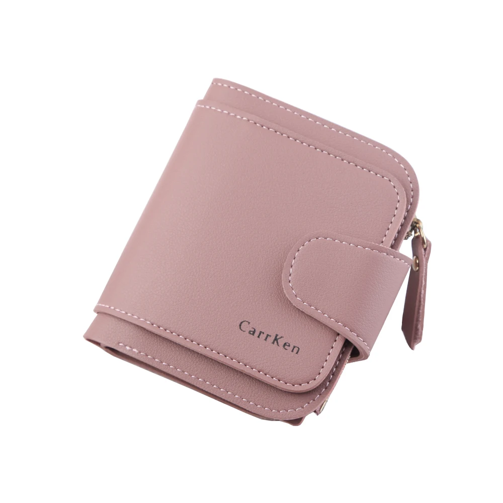 Women Wallet Black/blue/pink Short Female Purse Fashion Credit Card Holder Wallet Case PU Leather Coin Purse 2022 Money Card Bag