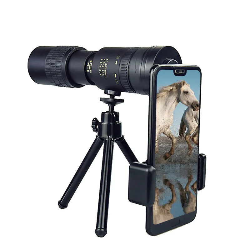 

4K 10-300X40MM Super Telephoto Monocular Telescope Zoom Monocular Binoculars Pocket Telescope For Smartphone Take Picture