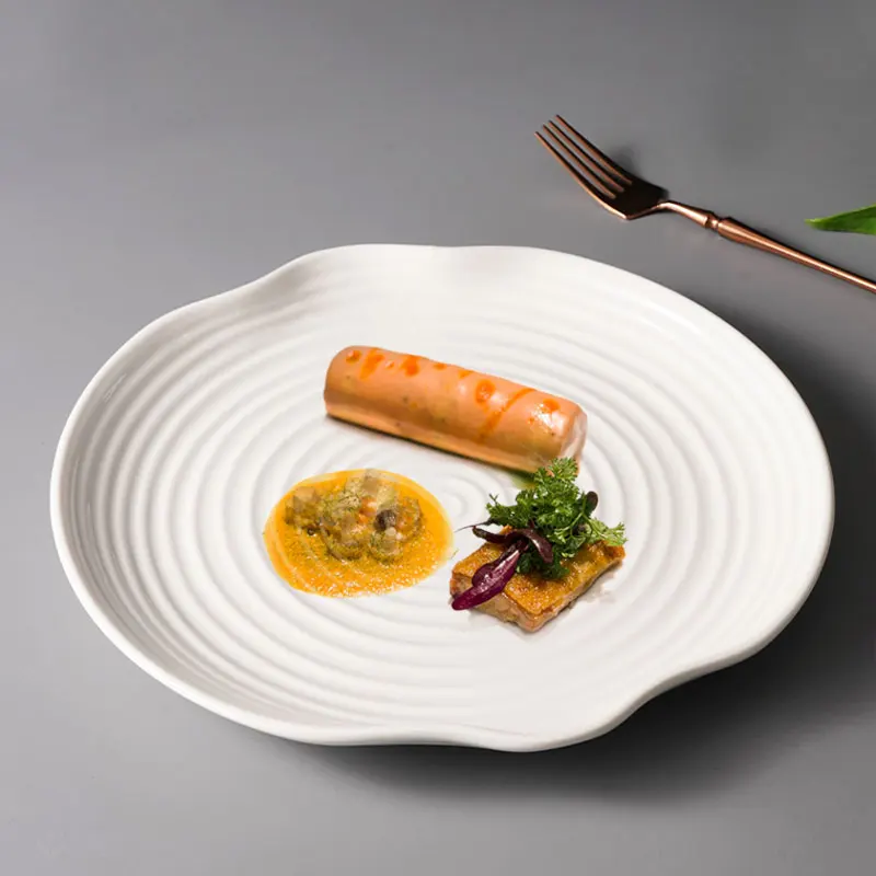 Особая форма круглый узор тарелка для стейка в западном стиле инвентарь сердце