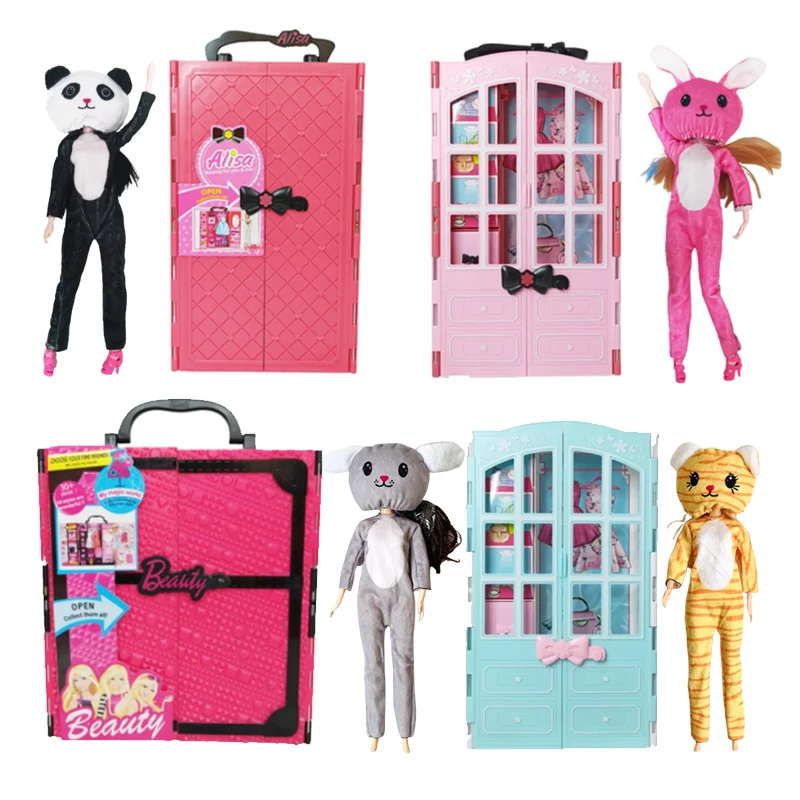 Playset Kawaii Waredrobe Accessories For Barbie Toys For Kid