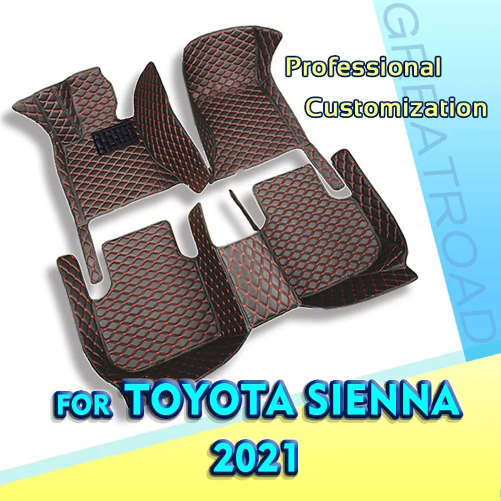 

Автомобильные напольные коврики для Toyota Sienna 2021, индивидуальные автомобильные накладки на ногу, аксессуары для интерьера