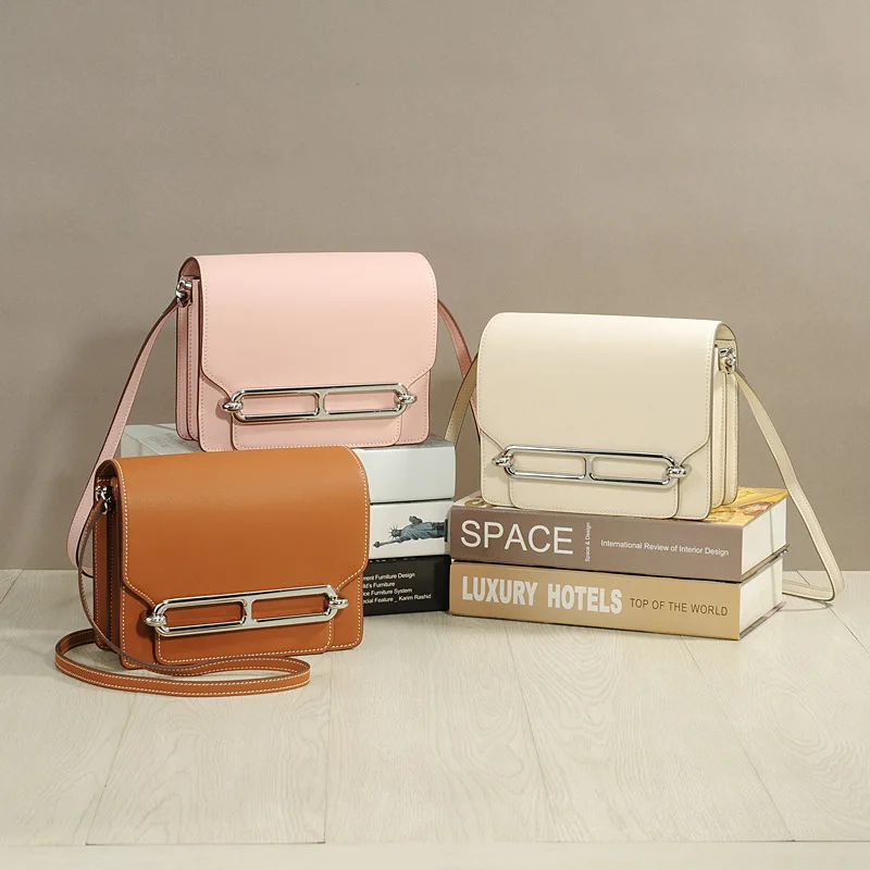 

QL20230819 2023 Small Square Bag Leather One-shoulder Oblique Span Mini New Women's Bag