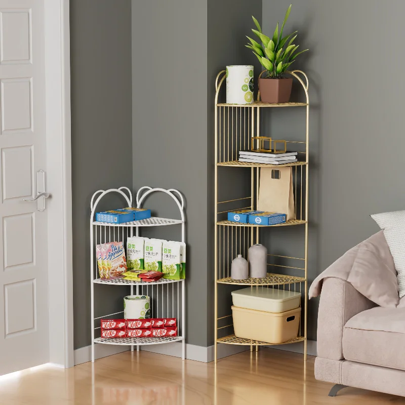 

Simple Multi-layer Wall Triangle Shelf,Living Room, Bedroom, Corner Storage, Iron Shelf, Toilet Corner Shelf