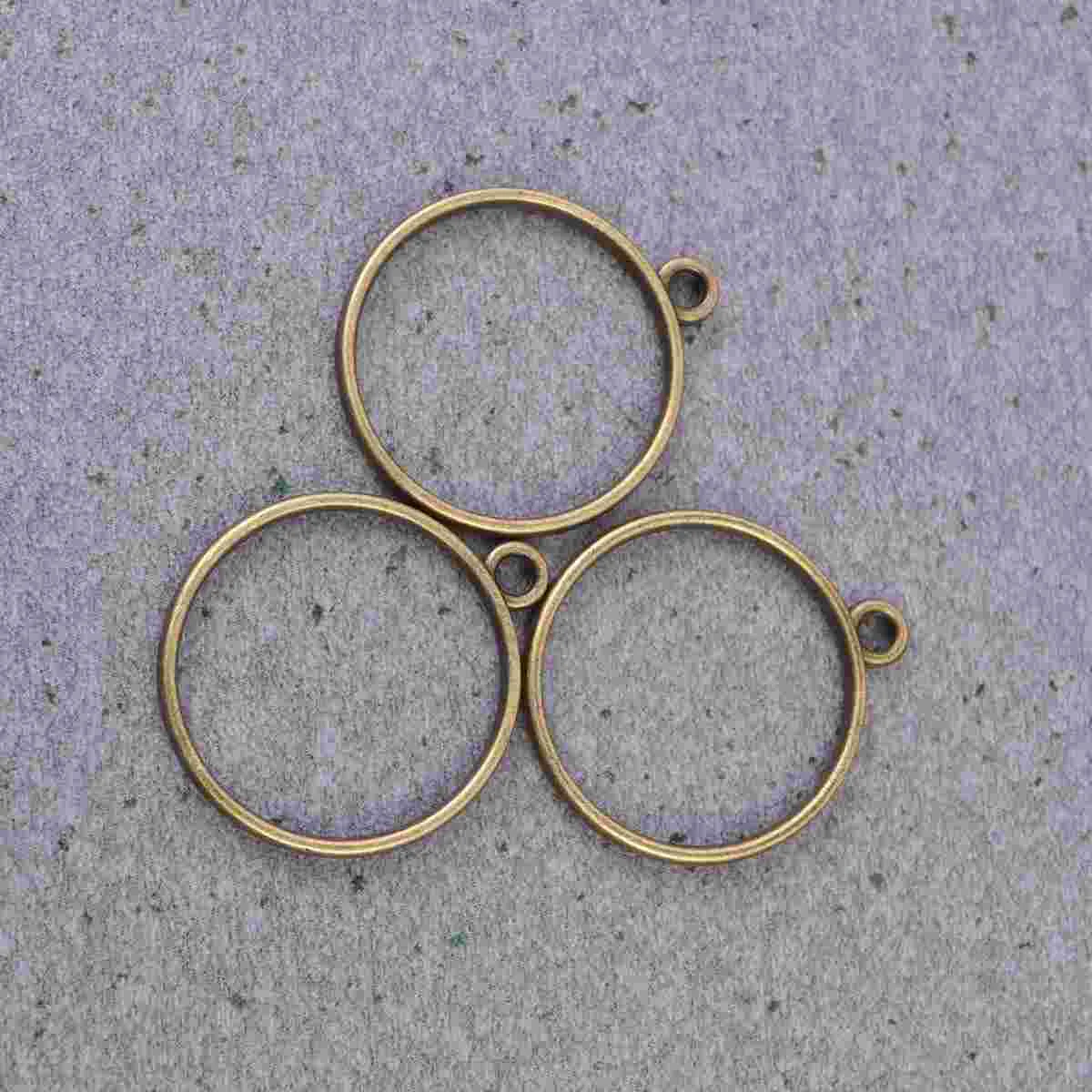 

Retro Pendant Jewelry Making Pendants Craft DIY Decor Gold Silver Hoop Earrings