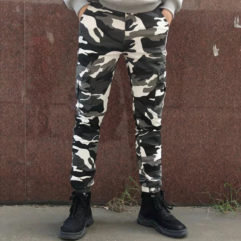 Cargo Pants Men Camouflage Military Joggers Pants Pure Cotton Multi-Pocket Male Jeans Pants Spring Autumn Jeans For Men