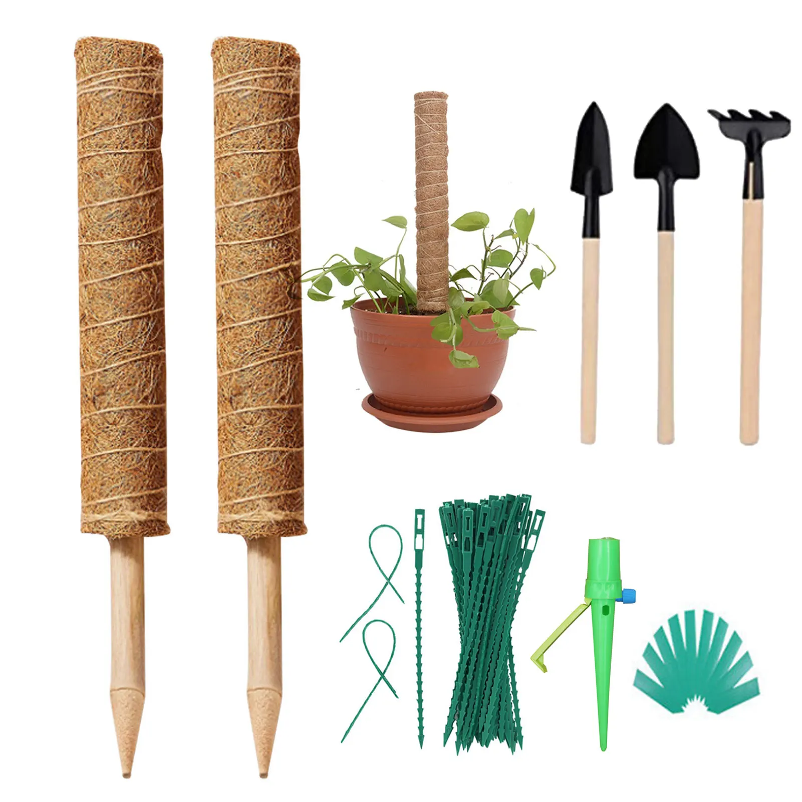 

Coir Moss Totem Pole Coir Moss Stick For Creepers Plant Support Extension Climbing Indoor Garden Plants