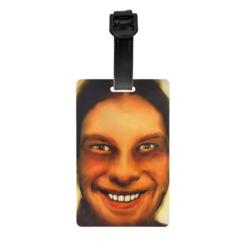 

Custom Aphex Twin Luggage Tag With Name Card Privacy Cover ID Label for Travel Bag Suitcase