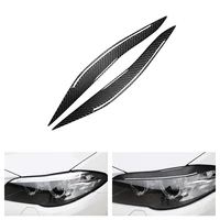 for bmw 5 series f10 2010 2011 2012 2013 2014 2015 2016 carbon fiber car front headlights eyebrows eyelids headlamp cover