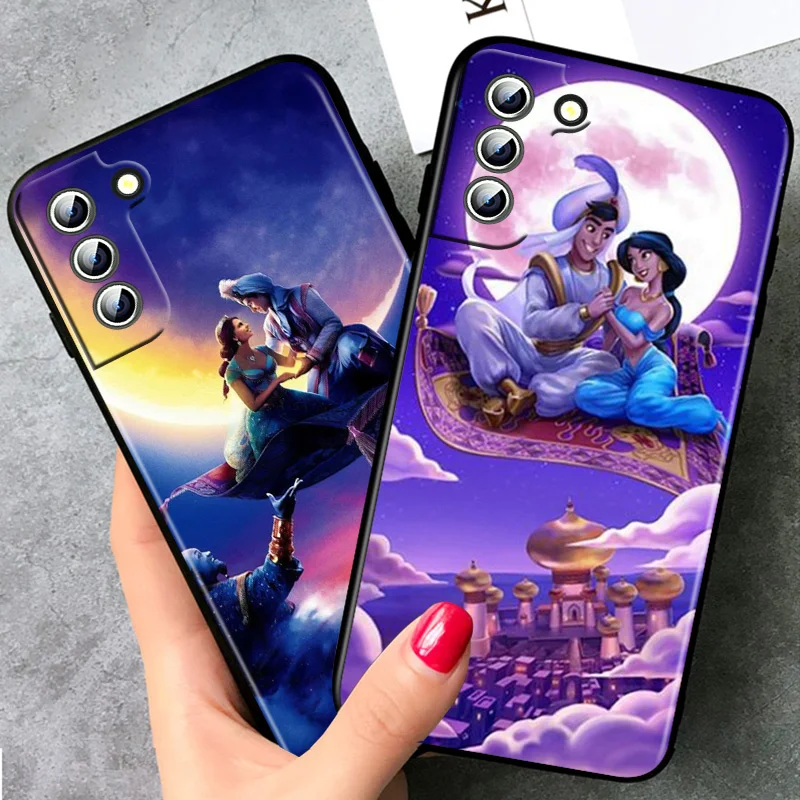 Aladdin и волшебная лампа для Samsung Galaxy S22 S21 S20 FE Ultra S10e S10 S9 S8 S7 S6 Edge Plus черный