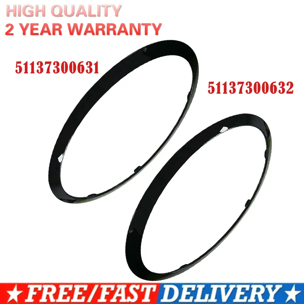 

51137300632 2 шт. для Mini Cooper F55 F56 F57 2014 глянцевый черный кольцо фары безель отделка объемной крышки рамка заднего фонаря автомобиля Ac