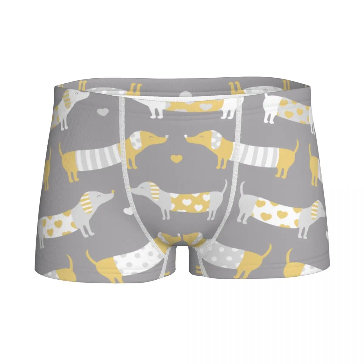 

Boy Dachshund Dog Grey Boxers Cotton Youth Breathable Underwear Men Boxer Briefs Pop Teenagers Underpants