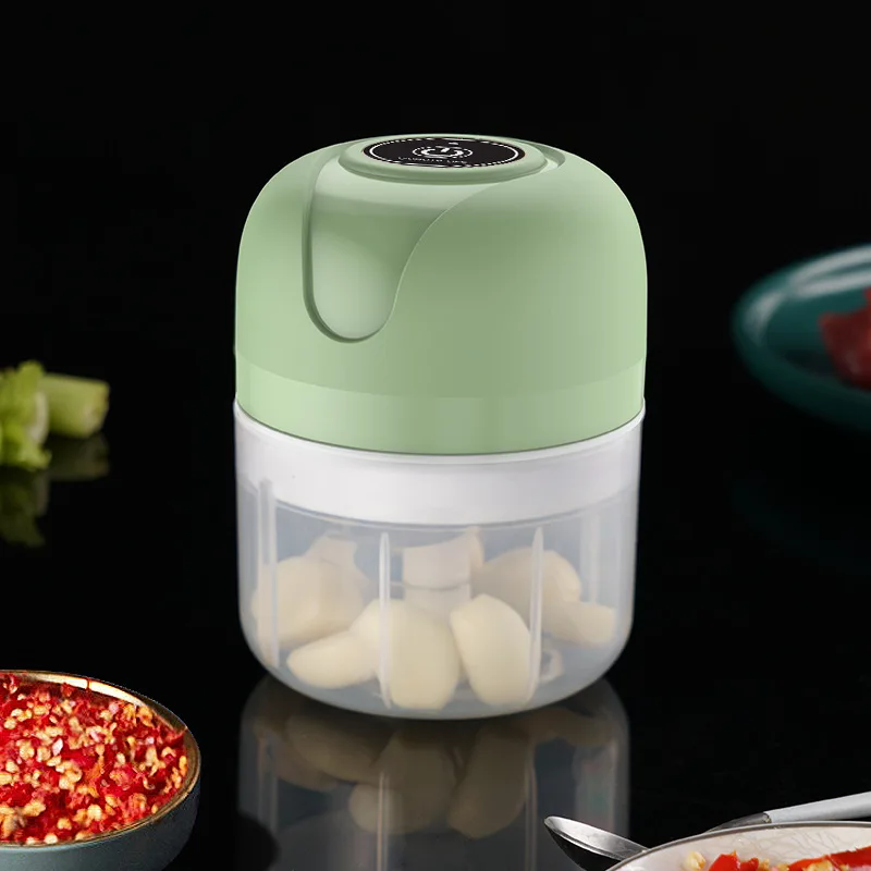 

100/250mL Mini Electric Garlic Chopper USB Charging Ginger Masher Machine Sturdy Durable Chili Vegetable Crusher Kitchen Tool