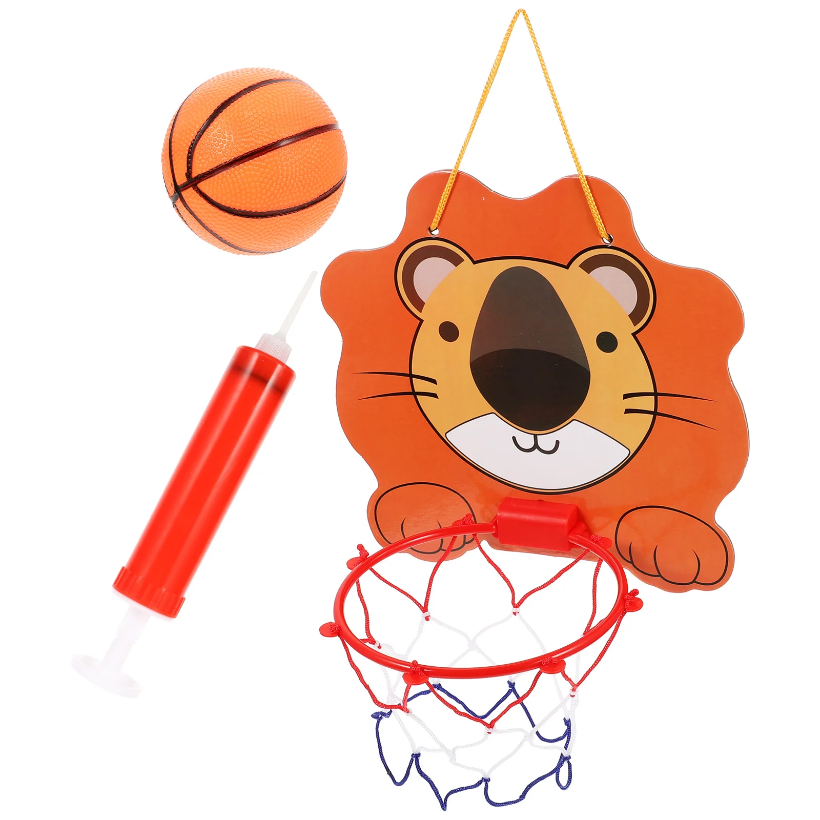 

1 Set of Indoor Basketball Frame for Kids Cartoon Basketball Toy Children Basketball Playing Set