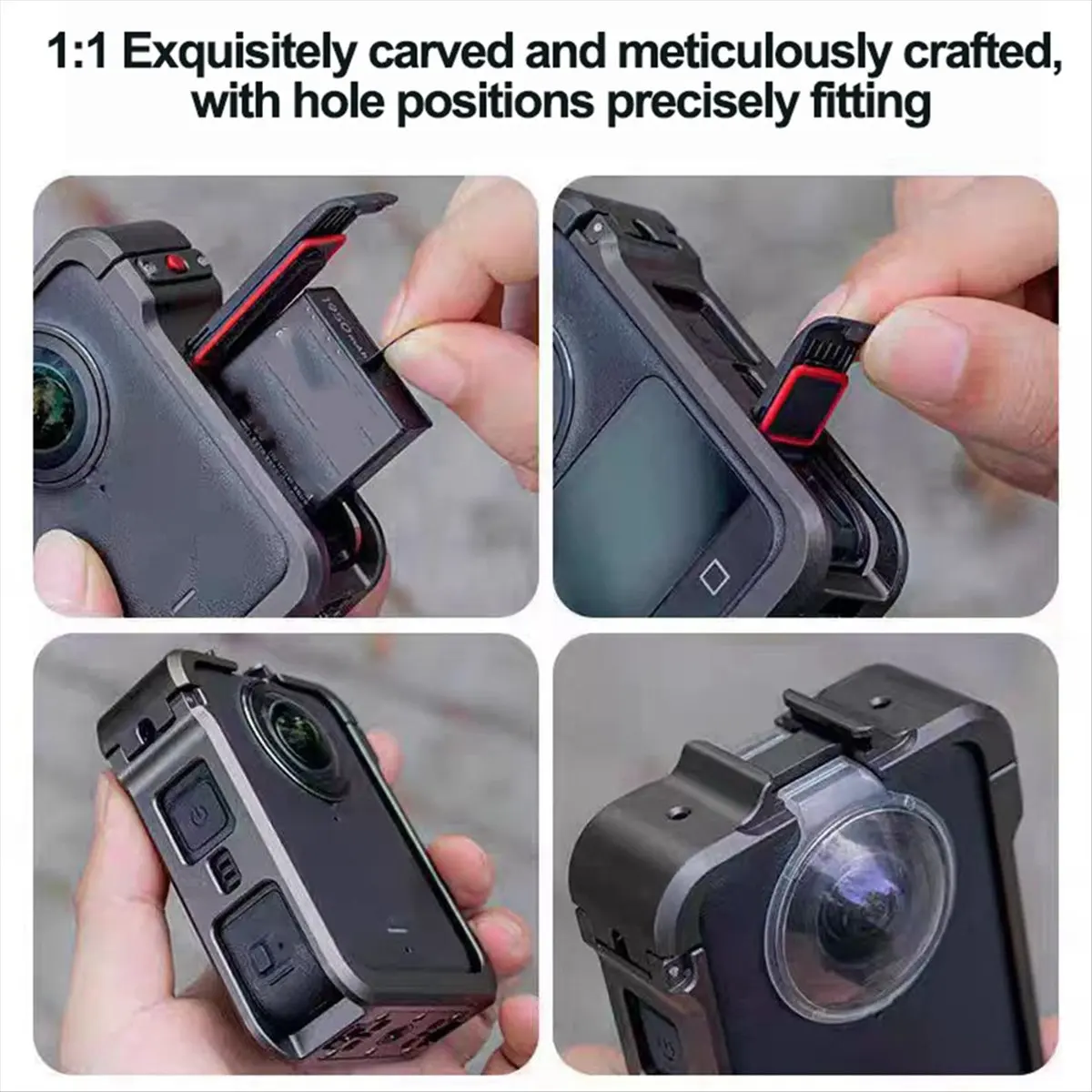Фото Магнитная быстросъемная рамка-крепление AT33 для камеры DJI Osmo 360 с отверстием под винт 1/4 и креплением Cold Shoe, аксессуар №5