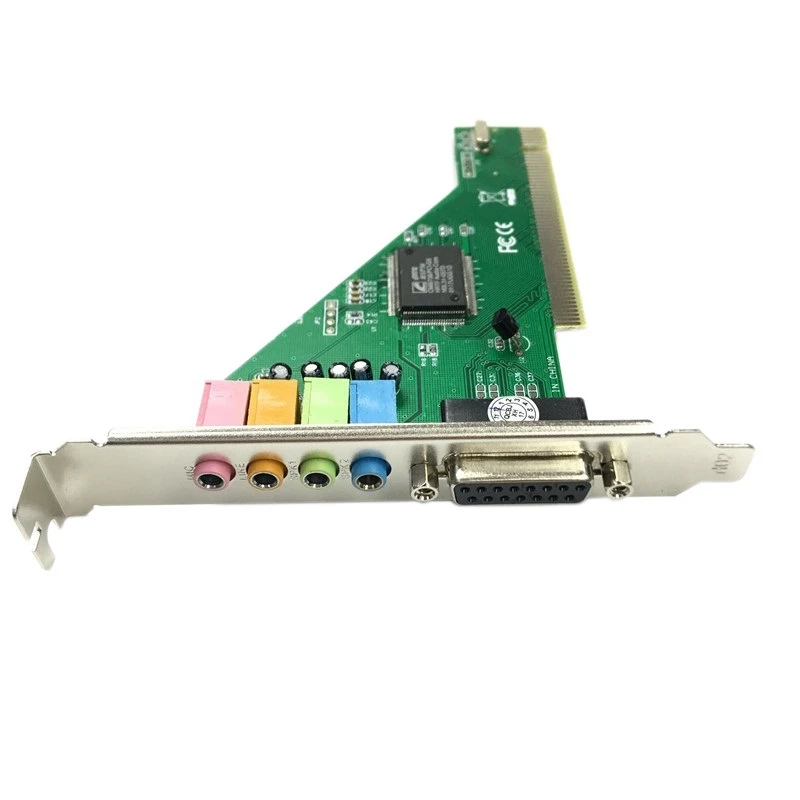 

Чипсет CMI8738, стереозвук, PCI-порт, аудиокарта, Sup-порт, s каналов и DLS с драйвером, компакт-диск для настольного ПК