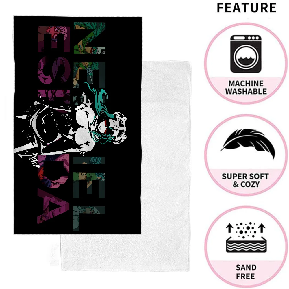 Полотенце в стиле аниме Nelliel B-Bleach хлопковое полотенце премиум-класса из