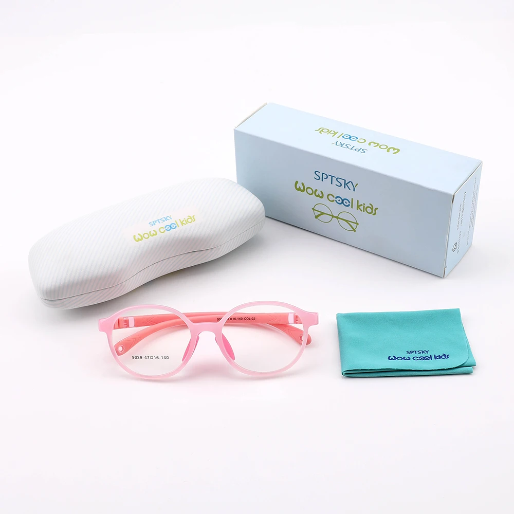 Крутая детская оправа для очков Φ Гибкая TR90 Женская с прозрачными линзами