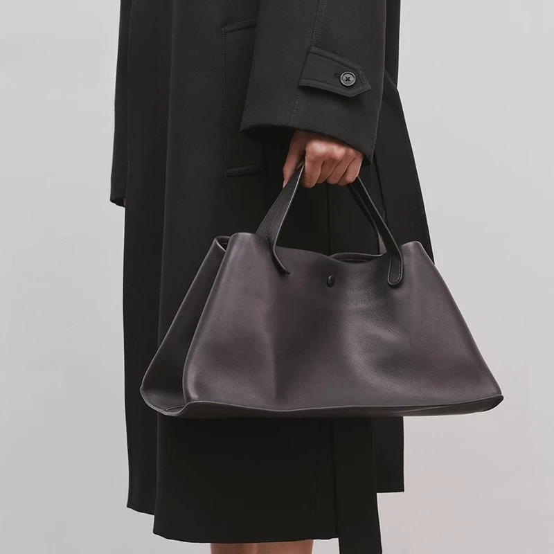 2024 новая простая сумка женская дорожная из воловьей кожи большая вместительная
