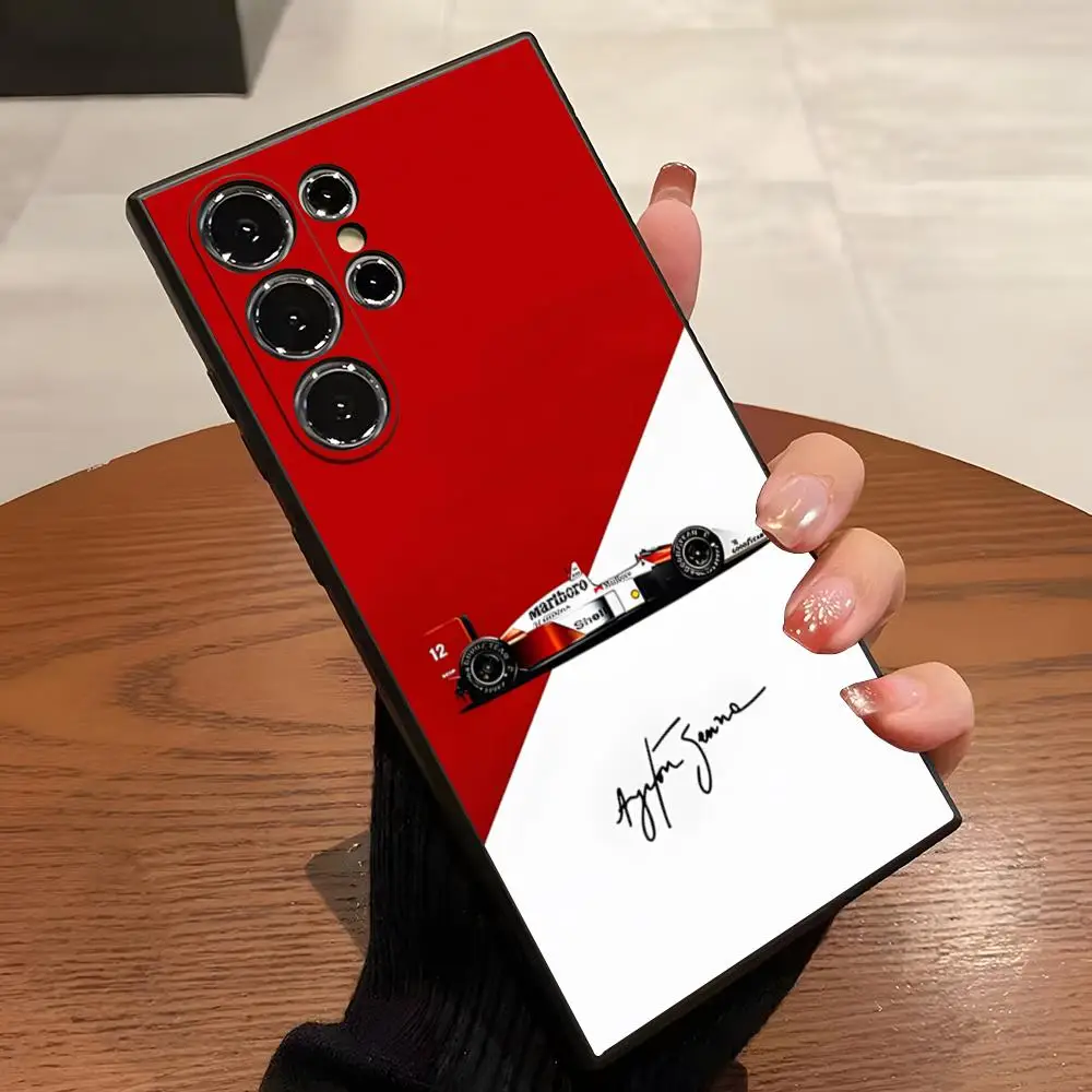 Айртон Сенна F1 Чехол для телефона Samsung S23 Ultra S24 S22 S20 Fe S21 Plus Galaxy A54 A34 A24 A53 A13 A16 Задняя