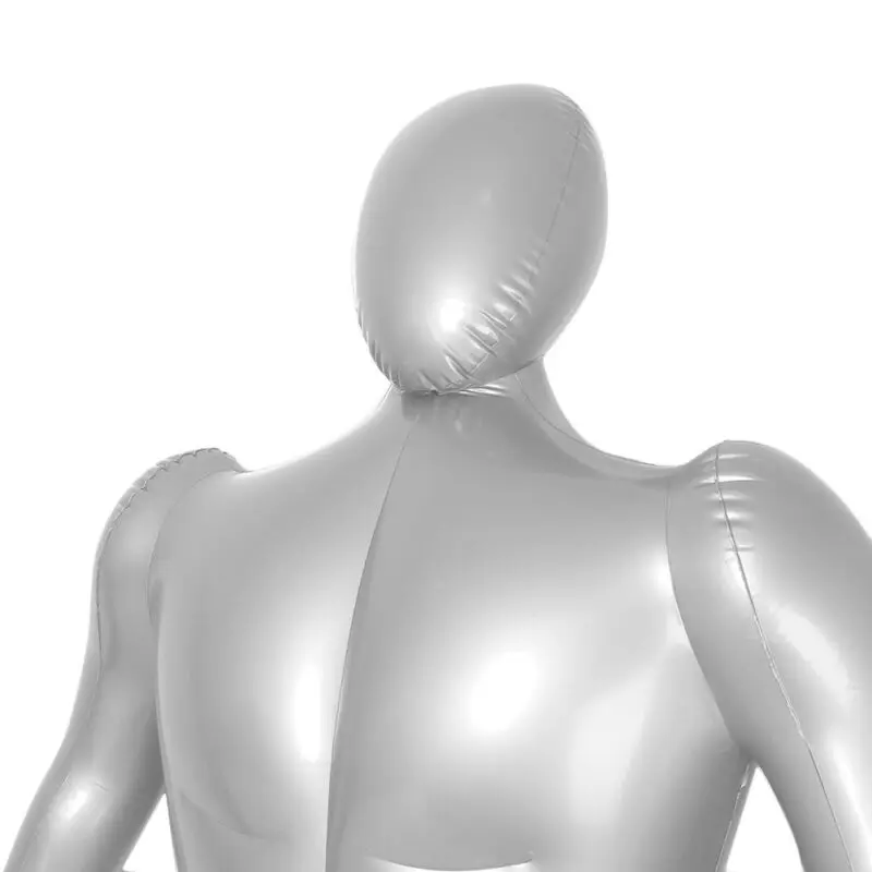 

Inflatable Male dummy model Mannequin Men's Pro Replacement Spare Tailor Tool Torso Home PVC Silver Accessories