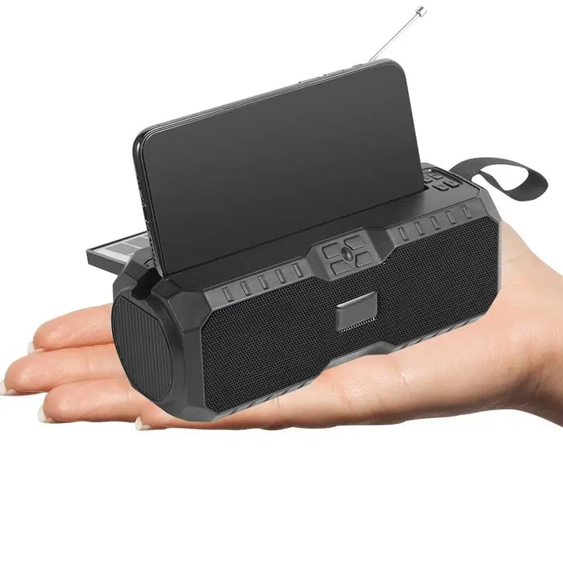 

Солнечный bluetooth-динамик, солнечный радиоприемник AM/FM-радио, зарядное устройство для телефона, внешний аккумулятор 1200 мАч для помещений и акт...