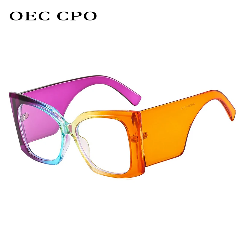 

Colorful Optical Clear Glasses Women Men 2023 New Square Eyewear Frame Transparent Lens Computer Eyeglasses Female Spectacle