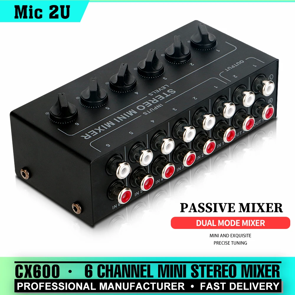 

Пассивные оборудование для микшера DJ CX600, мини-миксеры, стерео RCA, 360-канальный миксер, стереодиспенсер для Live и Studio, миксер CX400