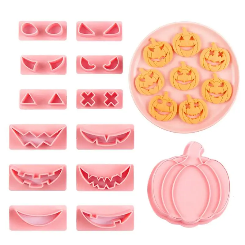 Halloween Cookie Cutters Pumpkin Biscuit Cutter Set Non-Fading Food Grade Odorless Shapes For Clay Toys Sandwich Cake Bread