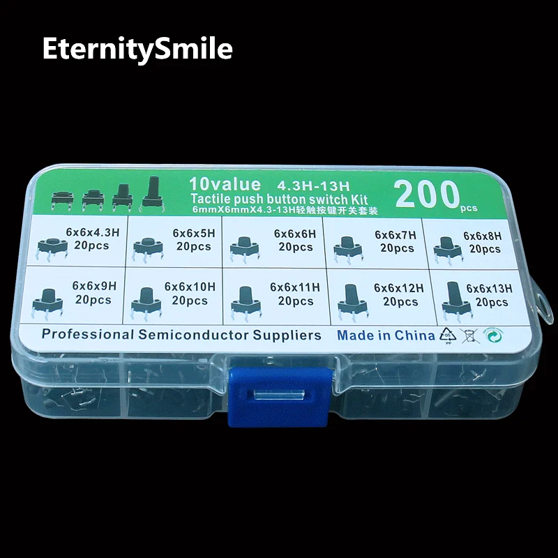 

Набор тактильных кнопочных переключателей EternitySmile Tactile Push Button Switch Kit