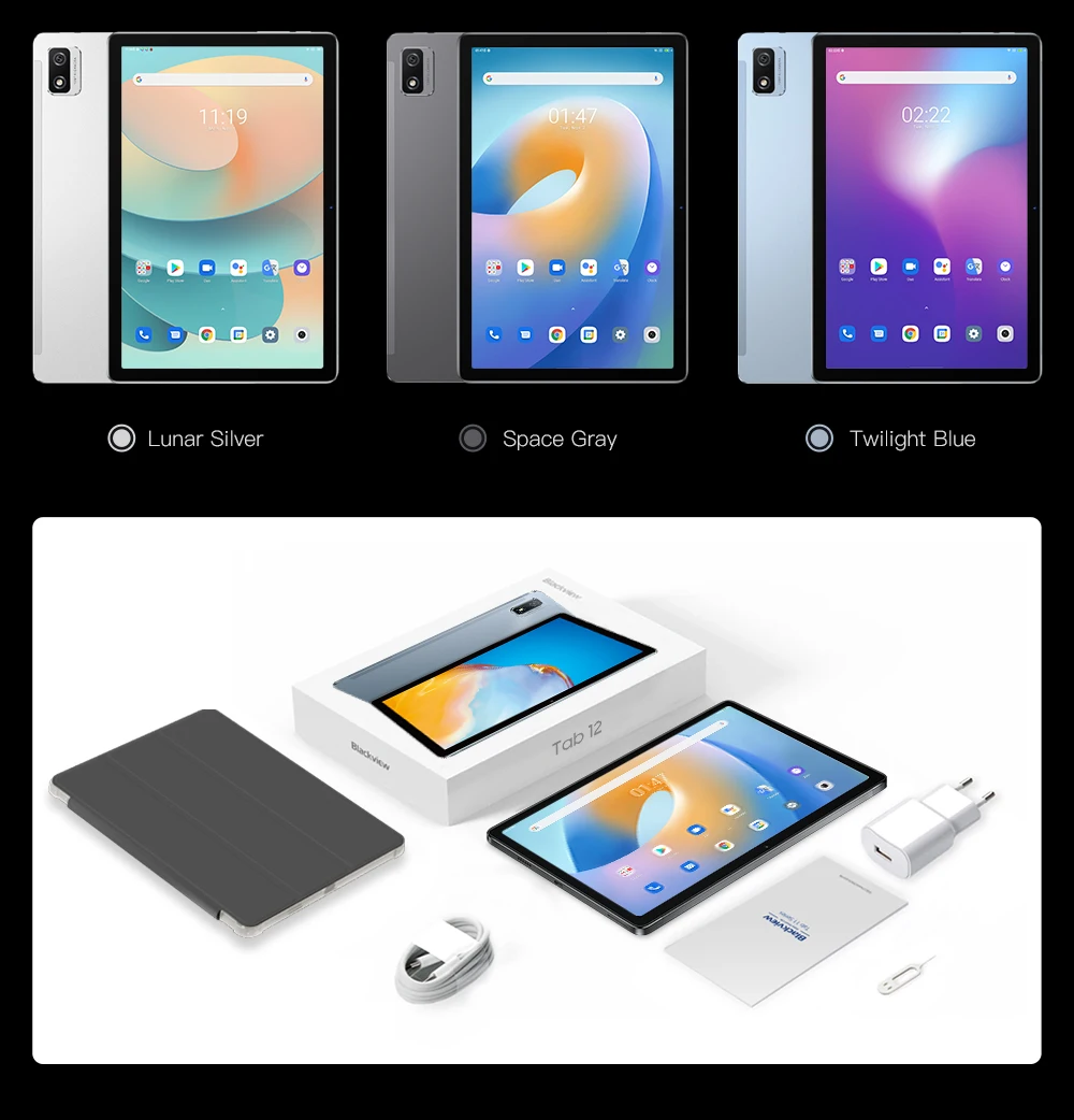 Blackview Tab 12 планшет с 10 1-дюймовым дисплеем восьмиядерным процессором ОЗУ 4 Гб ПЗУ 64