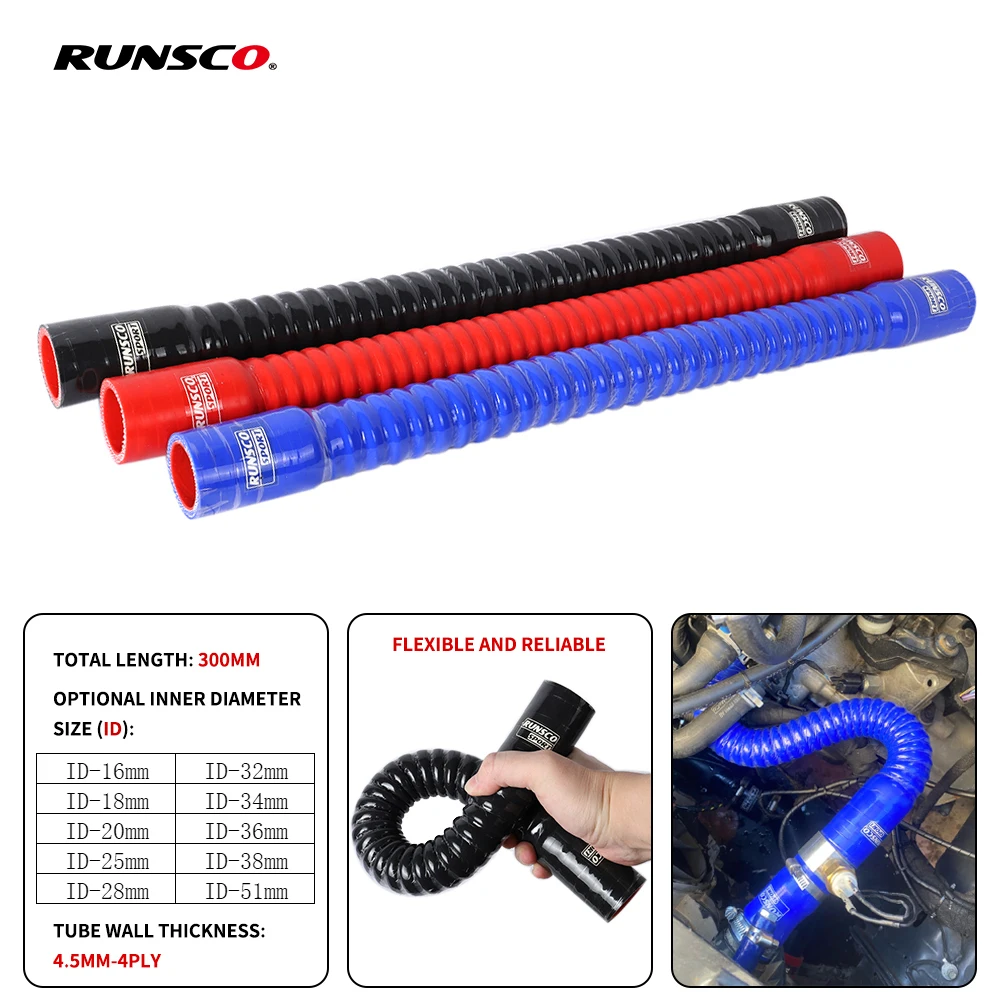 

ID 32 34 36 38 51mm Flexible Silicone Hose Radiator Tube Pipe For BMW Air Intake High Pressure Rubber Joiner Pipe Length 30cm