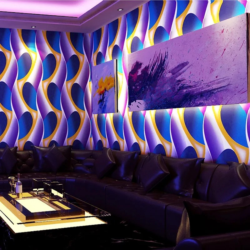 

Ktv wallpaper karaoke bars flash wall covering 3d reflective grid geometric pattern theme box background wall wallpaper