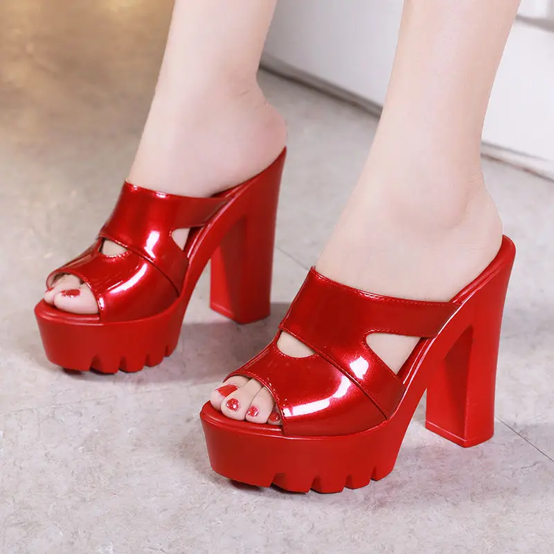 

Slippers Women Wear 2020 New Fish Mouth All-match Casual Waterproof Platform High Heels Thick Heels Fashion Sandals and Slippers