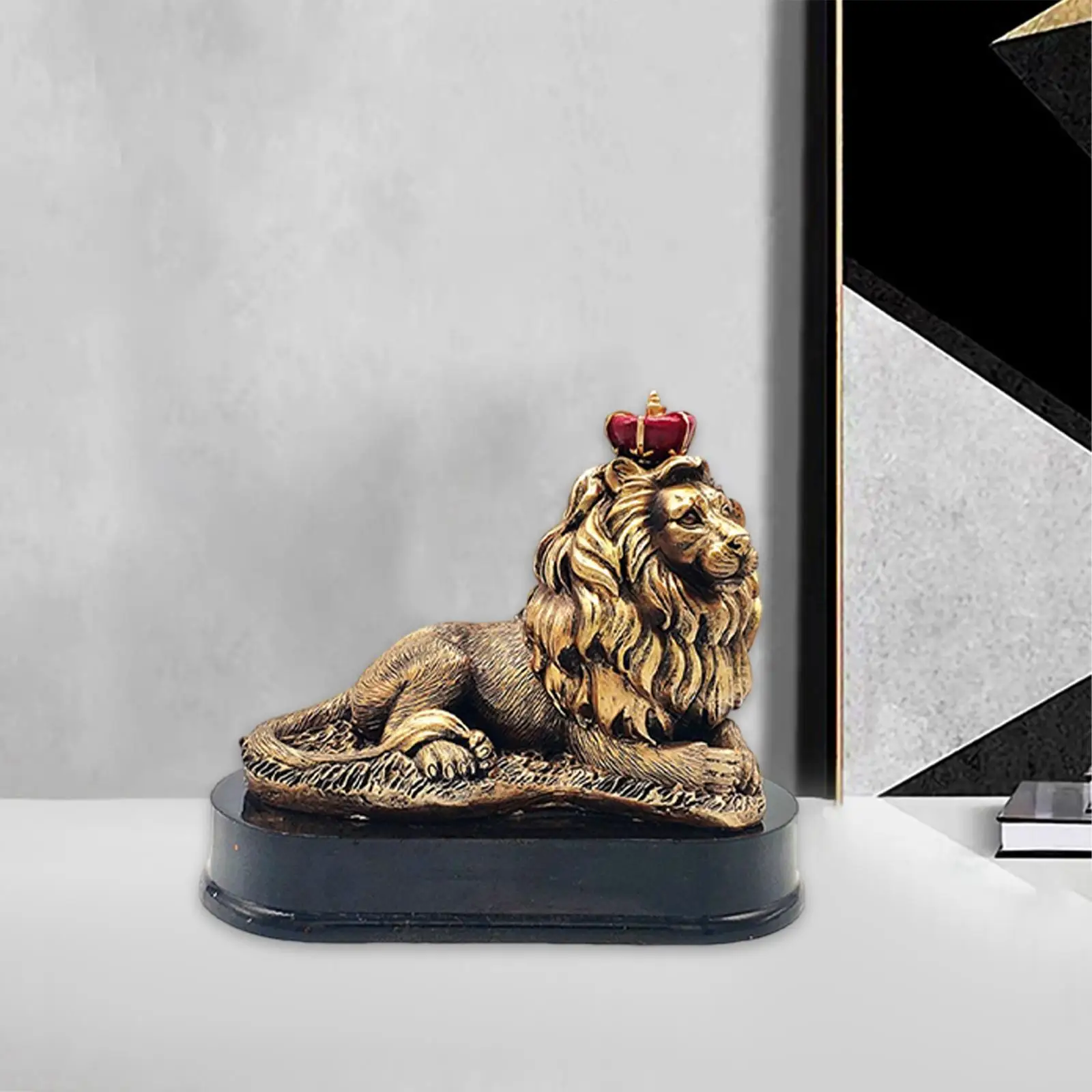

Lion Statue Decorative Art Sculpture for Hotel Home Living Room
