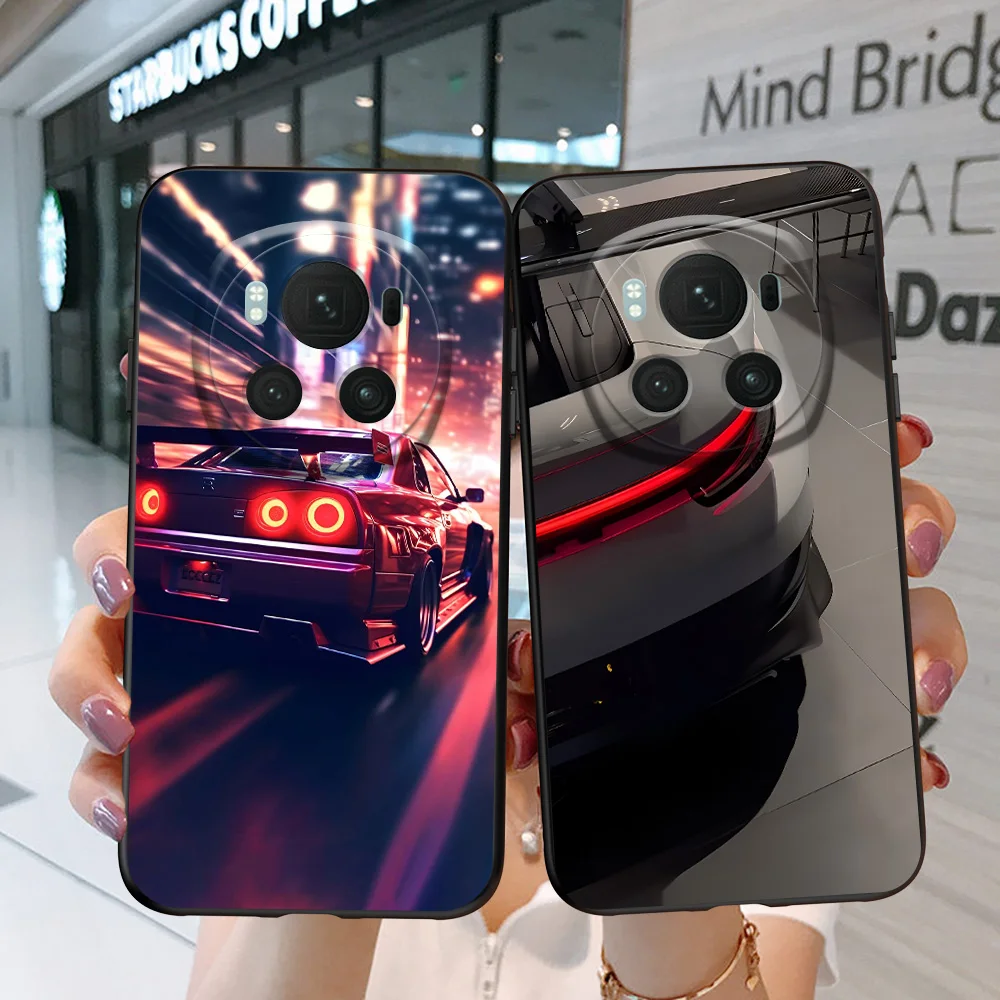 Для honor magic 6 pro чехол soft силиконовый на заднюю панель телефона черный ТПУ super cars race