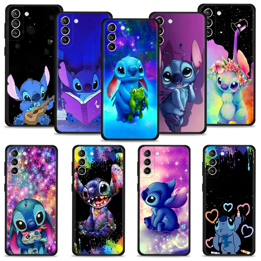 

Phone Case For Samsung S22 S21 S20 Ultra FE S10 S9 S8 Plus 4G 5G Capa Coque Bumper Fundas Cover Shell Love Color Painting Stitch
