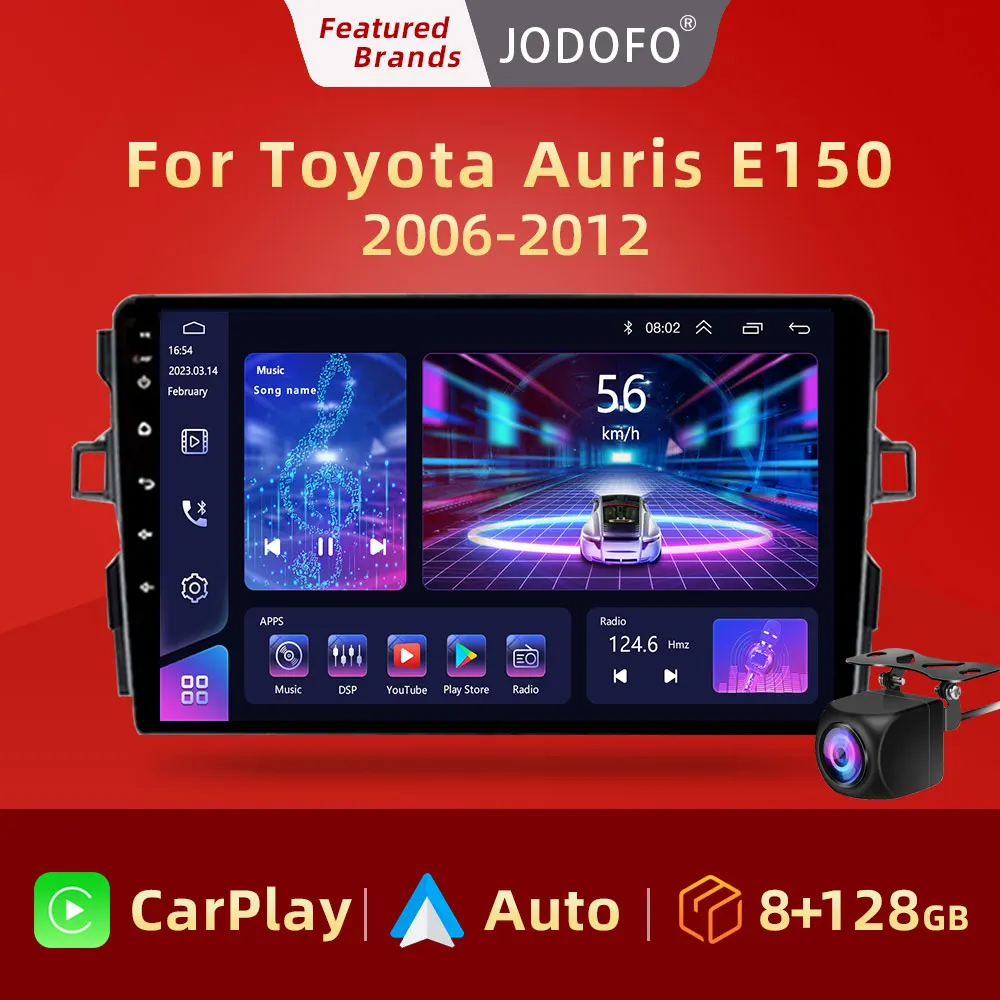 Автомобильный радиоприемник Jodofo 2DIN Android 11 0 для Toyota Auris E150 2006 - 2012 4G GPS-навигация Carplay