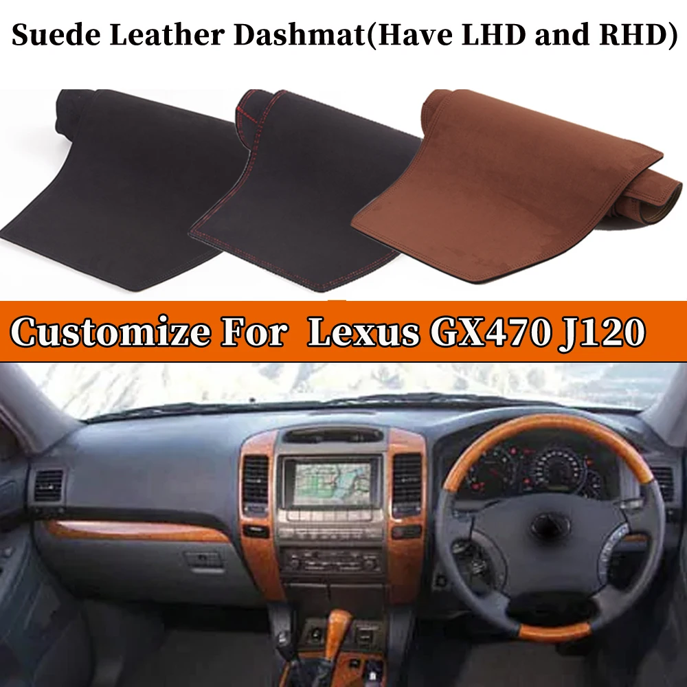 

Аксессуары, замшевый кожаный коврик для приборной панели, коврик для приборной панели, коврик, коврик для стайлинга автомобиля для Lexus GX 470 GX470 j120 2003 2004 -2009