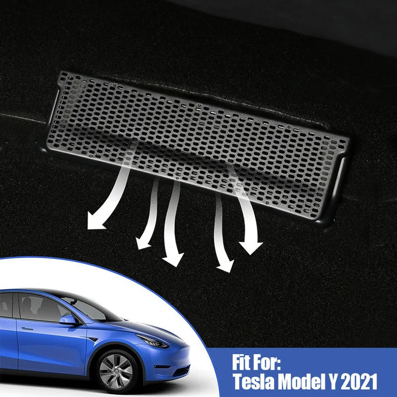 

2Pcs Air Conditioning Air Outlet Mask Auto Under Seat Vent Protect Covers Car Tuning Accessories Interior for Tesla Model Y 2021