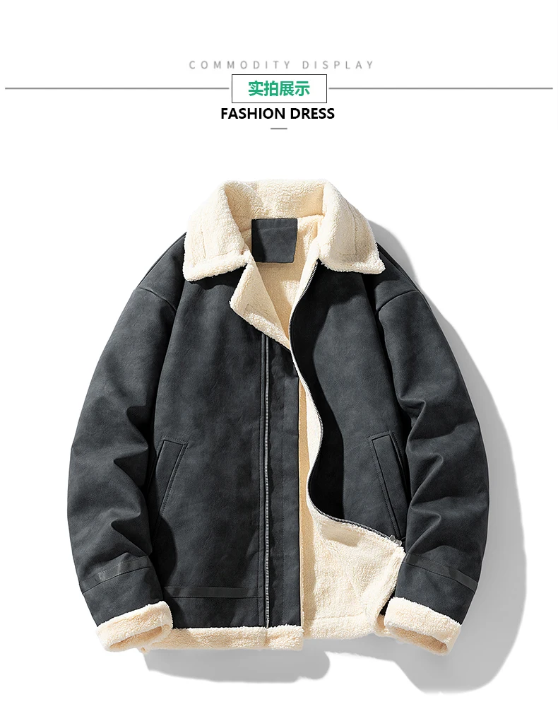 Новая американская винтажная утолщенная куртка на флисовой подкладке мужская